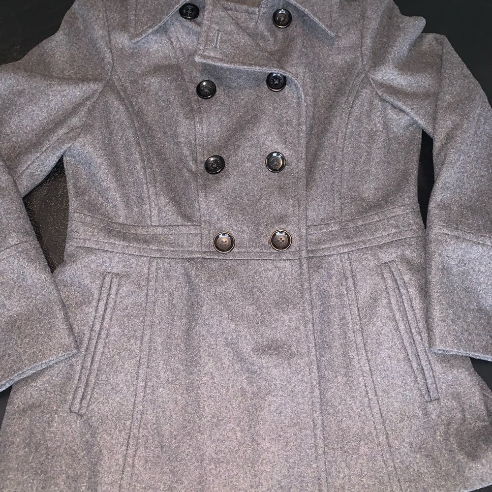 Michael Kors Women's Charcoal Double-Breasted Pea Coat
